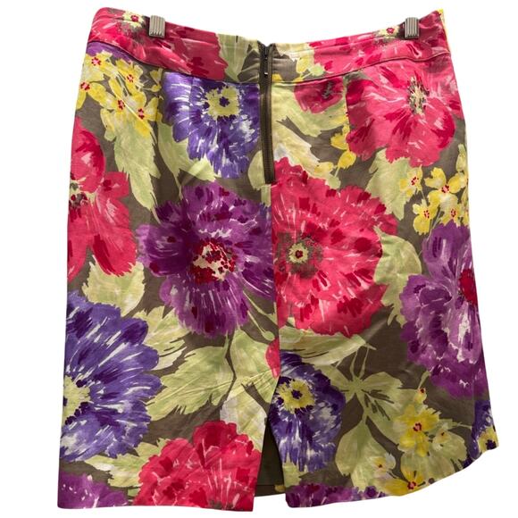 Banana Republic Floral Mini Pencil Skirt - Good used condition - 10 Petite - Picture 2 of 8